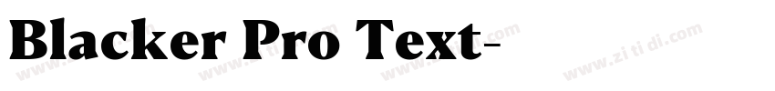 Blacker Pro Text字体转换
